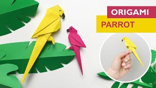 Origami PARROT that sits on your finger