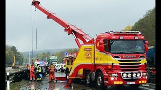 Scania Boniface 8x4 Heavy Recovery of 24 meters Scania ekipage, Sweden by ADVideofilm 419,529 views 6 years ago 7 minutes, 20 seconds