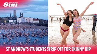 Hundreds Of Students Strip Off Brave The Cold In Bizarre Pre-Exam Skinny Dip