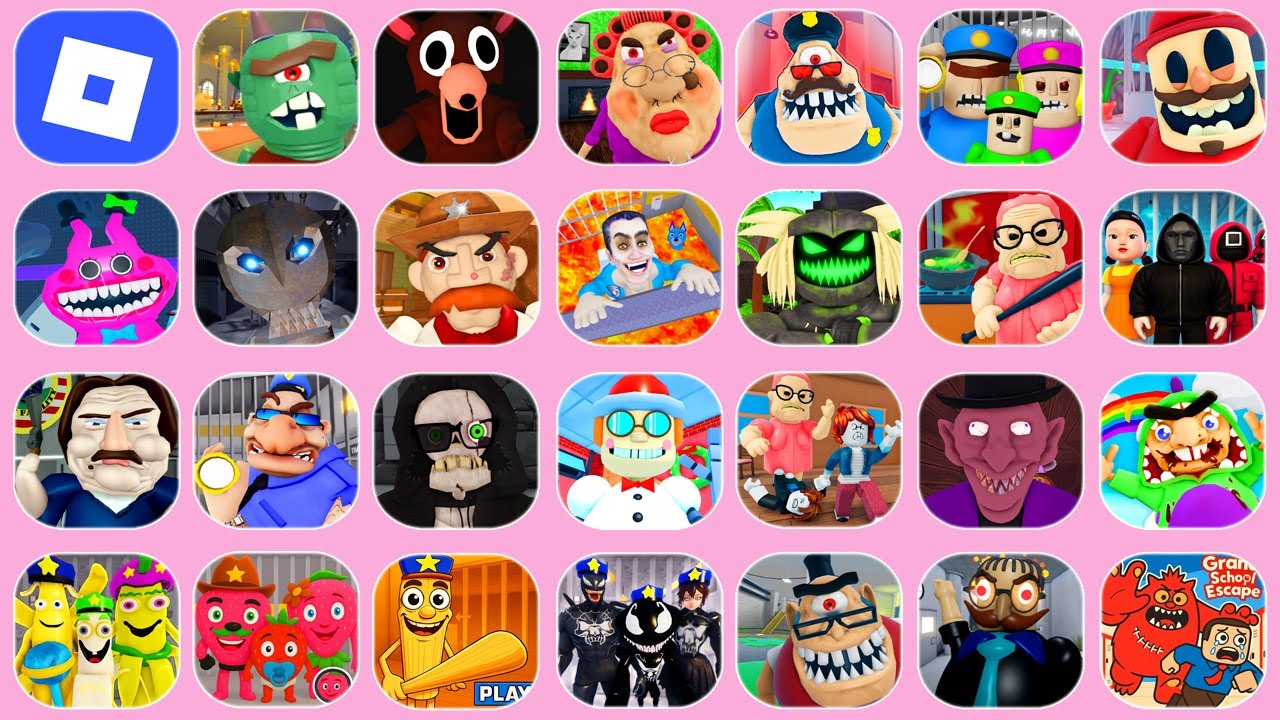 ROBLOX:LOS TRALALERITOS.GREAT SCHOOL BREAKOUT.SIREN COP'S PRISON.HUNGRY WORM.67'S PRISON.INK GAME...