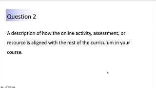 UNSW-Coursera: Learning to Teach Online Assignment 2 (Question 2)