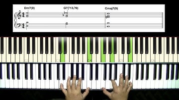 Piano Chord Patterns - ii-V(alt)-I 3rd-5th stack chord voicings