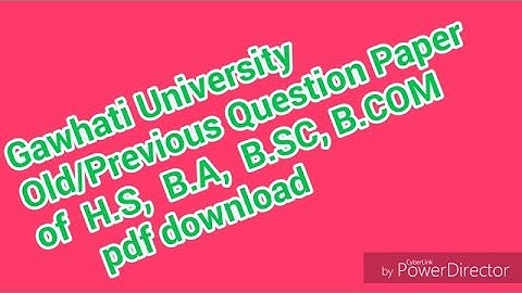 Old/previous question paper of Gawhati university || Latest update