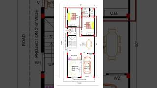 20X50 Feet Duplex Plan #short #1000sqft #houseplan