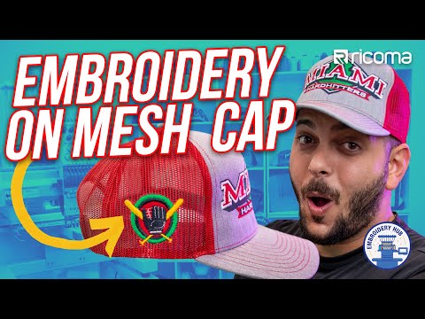 EMBROIDERY on MESH, How to Embroider Mesh Caps