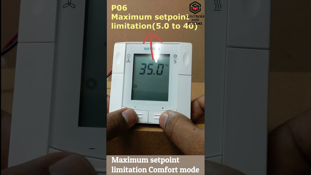  Siemens RDF310 2 MM Thermostat Control Parameters Controlsandsystems