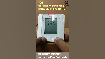 #Siemens RDF310.2 MM Thermostat Control Parameters / #controlsandsystems