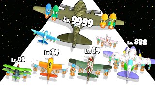 Wing Gun Run - Level Up Aeroplane Max Level Gameplay