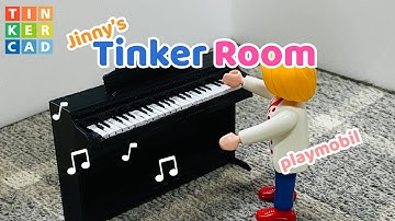 145) Miniature Piano  | How to 3D Modeling & Printing with Tinkercad | Tinker room for playmobil