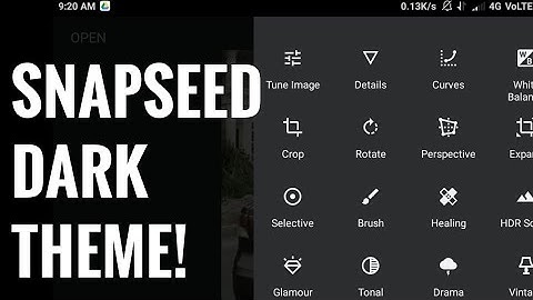 SNAPSEED Dark Mode | Android | iPhone | iOS