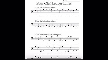 bass clef ledger lines worksheet