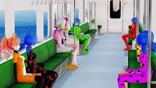 MMD FNAF SECURITY BREACH X Miraculous Train Scene