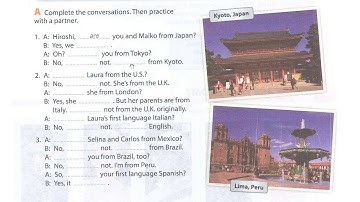 Interchange Intro unit 3 exercise 3 to be negative/questions