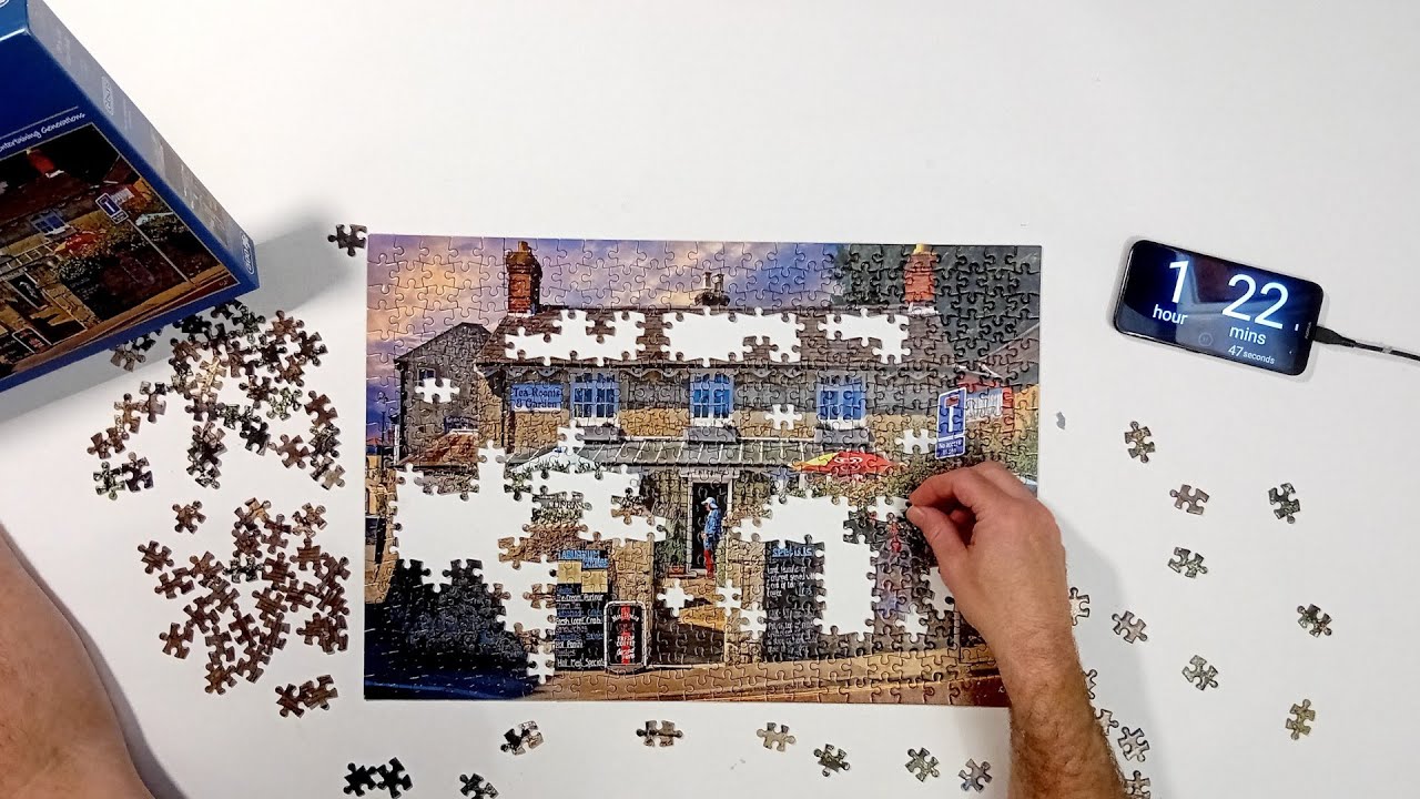 #125 Tea on the Isle Puzzle Time Lapse, Gibsons 500 piece. - YouTube
