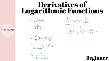 Calculus - HOW TO: Derivatives of Logarithmic Functions (Beginner Level)