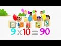 Las tablas de multiplicar completas (¡todas! - del 2 al 9) - video animado