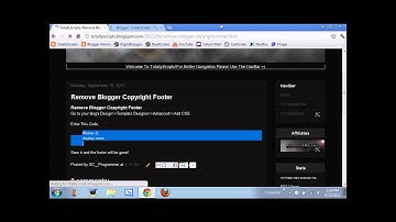 How To Remove The Blogger Copyright Footer