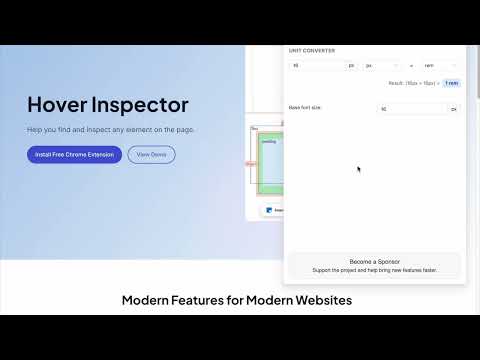 Hover inspector like in Zeplin , Figma video preview 2