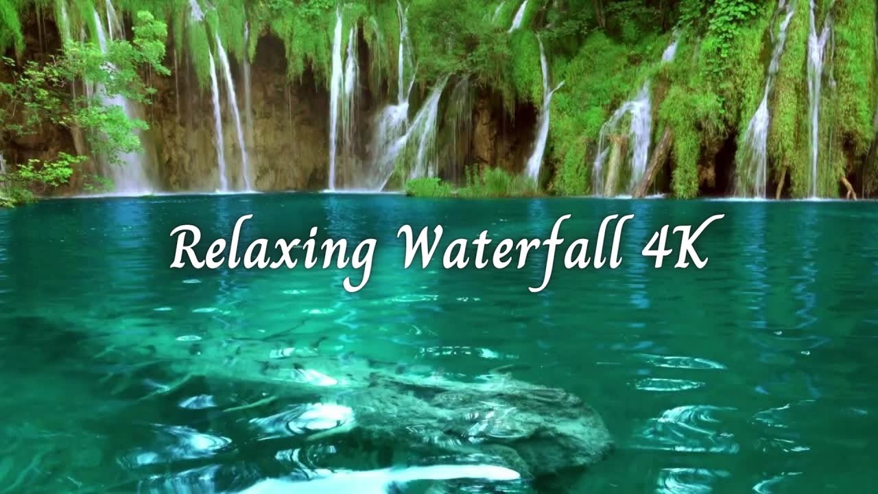 💦 Relaxing Water Sounds, White Noise + Waterfall 4K