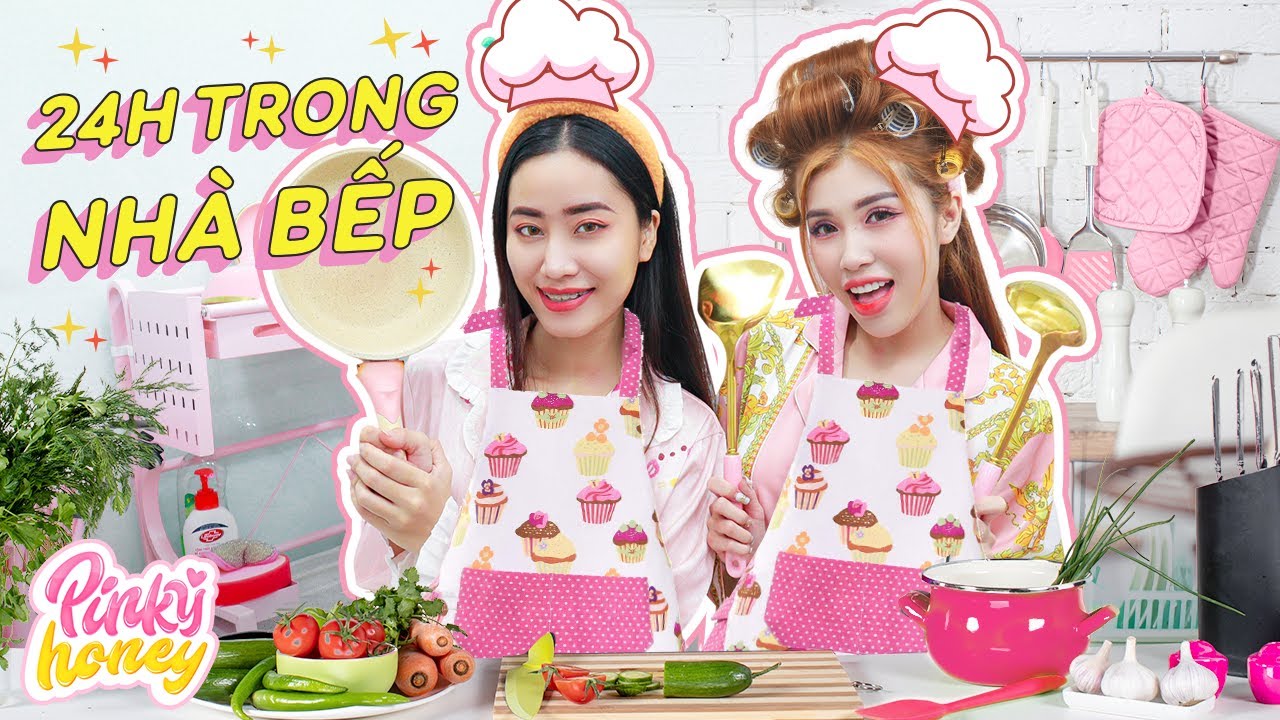 THỬ THÁCH 24H TRONG NHÀ BẾP | Truy Tìm Tủ Ăn Vặt Bí Mật Của Pinky | PINKY HONEY
