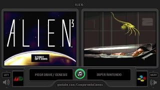 Alien 3 (Sega Genesis vs Snes) Side by Side Comparison
