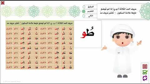 14 - حروف المد  - برنامج تهجئة المرئي - تجويد