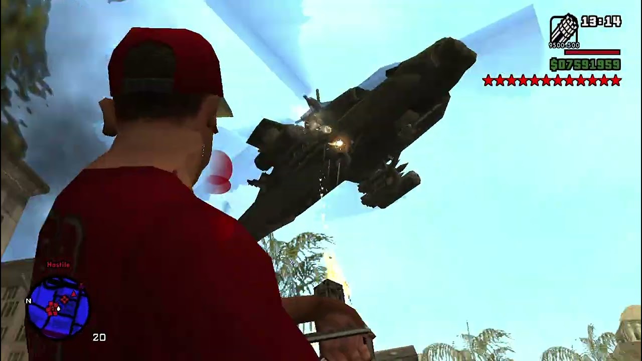 GTA San Andreas | Pershing Square Park Shootout & Rampage + 12 Star Escape