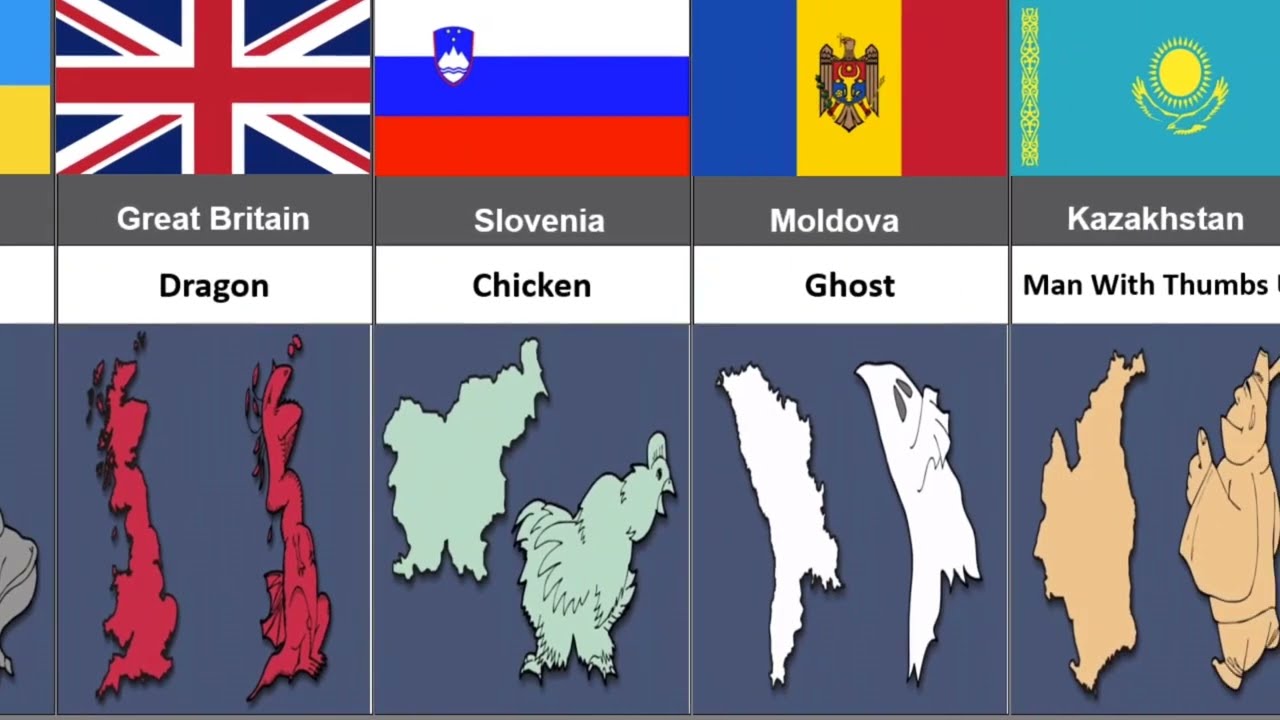 Countries Maps That Look Like Animals and Things|| Countries Maps