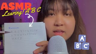 ASMR Cute sister will teach A-Z for you👩🏻‍🏫✏️| พี่สาวสุดน่ารักสอนคุณอ่านให้เอง [TH/EN]