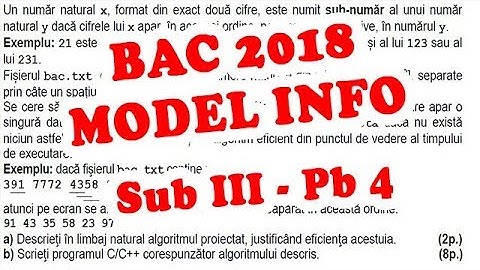 Rezolvare Bac 2018 - Informatica - Subiect Model, Sub III, Pb 4