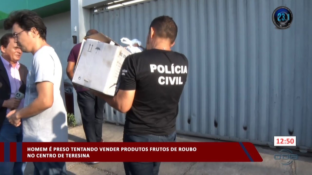 Homem é preso no Centro de Teresina tentando vender produtos provenientes de roubo 10 10 2023