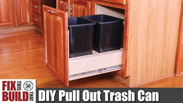DIY Pull Out Trash Can in a Kitchen Cabinet | How to