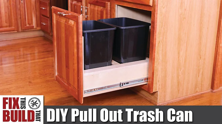 DIY Pull Out Trash Can in a Kitchen Cabinet | How to