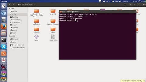 compile run c++ file in ubuntu 14.04