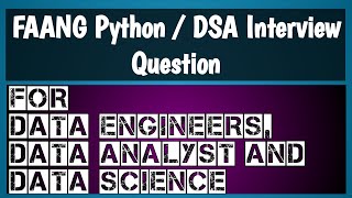 leetcode 75 | faang interview questions and answers | dsa for data engineer | dsa for data science