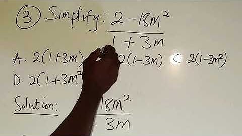 Algebraic Fractions - WAEC/WASSCE Math