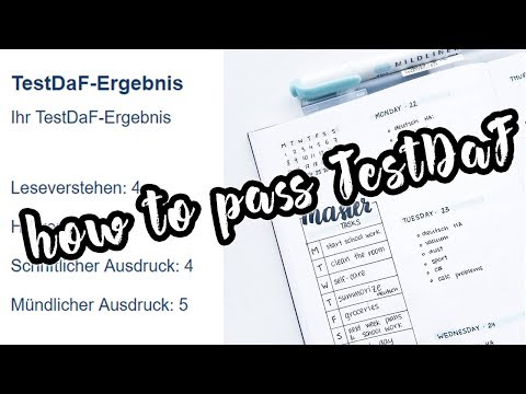 tips on how to pass testdaf | how i got 18 points in 6 months