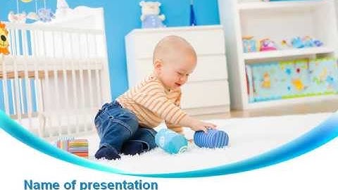 Baby Playing Home PowerPoint Template by PoweredTemplate.com