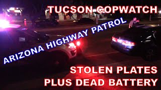 Tucson Copwatch - Traffic Stop - Stolen Plates - Arizona Highway Patrol - No Ticket