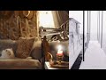 A beautiful snowstorm hits my cozy boat no talking  hygge slow living silent vlog