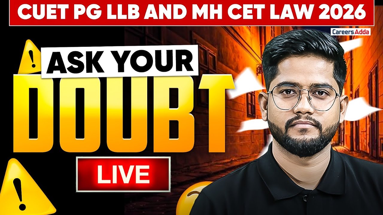 CUET PG LLB And MH CET Law 2026 | Ask Your Doubt | LIVE With Rohit Sir ...
