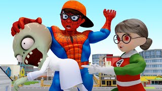 Scary Teacher Spider – Nick & Doctor Miss T – Dr Zomboss Bully TaniHulk – Infected City Animation