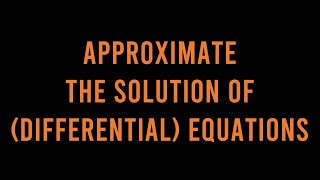 Finite element modeling and numerical methods: approximating the solution of differential equations