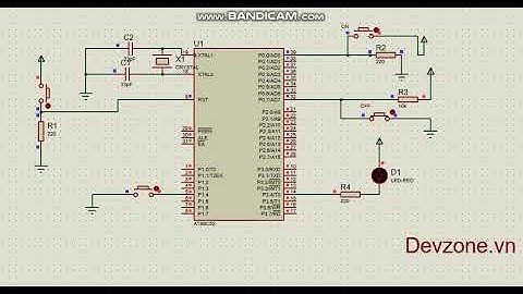 TỰ HỌC 8051- Bài 1.1: Cách sử dụng nút bấm trong lập trình VĐK (điều khiển LED) và chống dội phím.