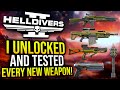 Helldivers 2  i unlocked and tested every new weapon in the democratic detonation warbond