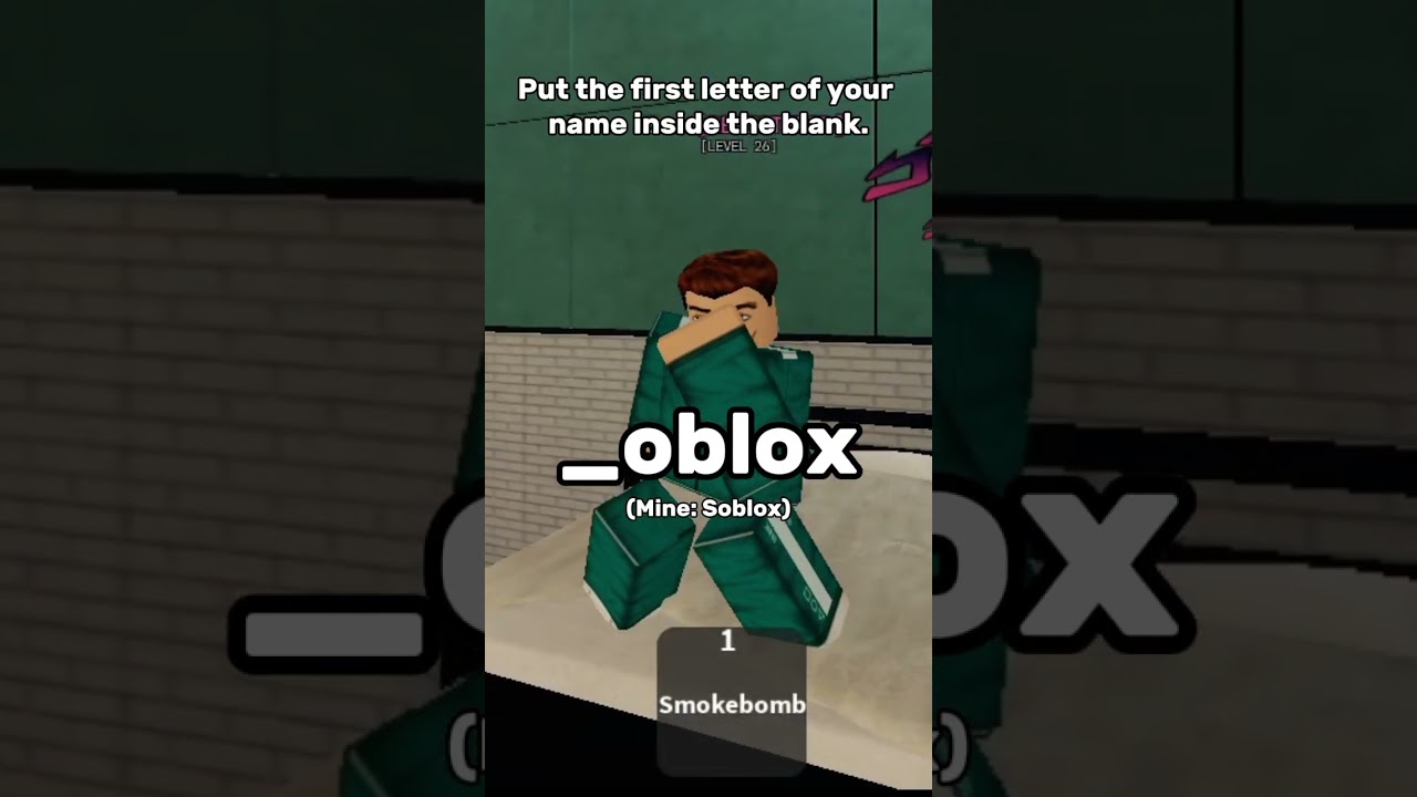 put the first letter of your name inside the blank of the word. 