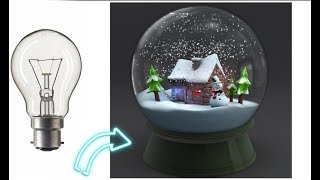 How to make snow globe with fuse bulb💡