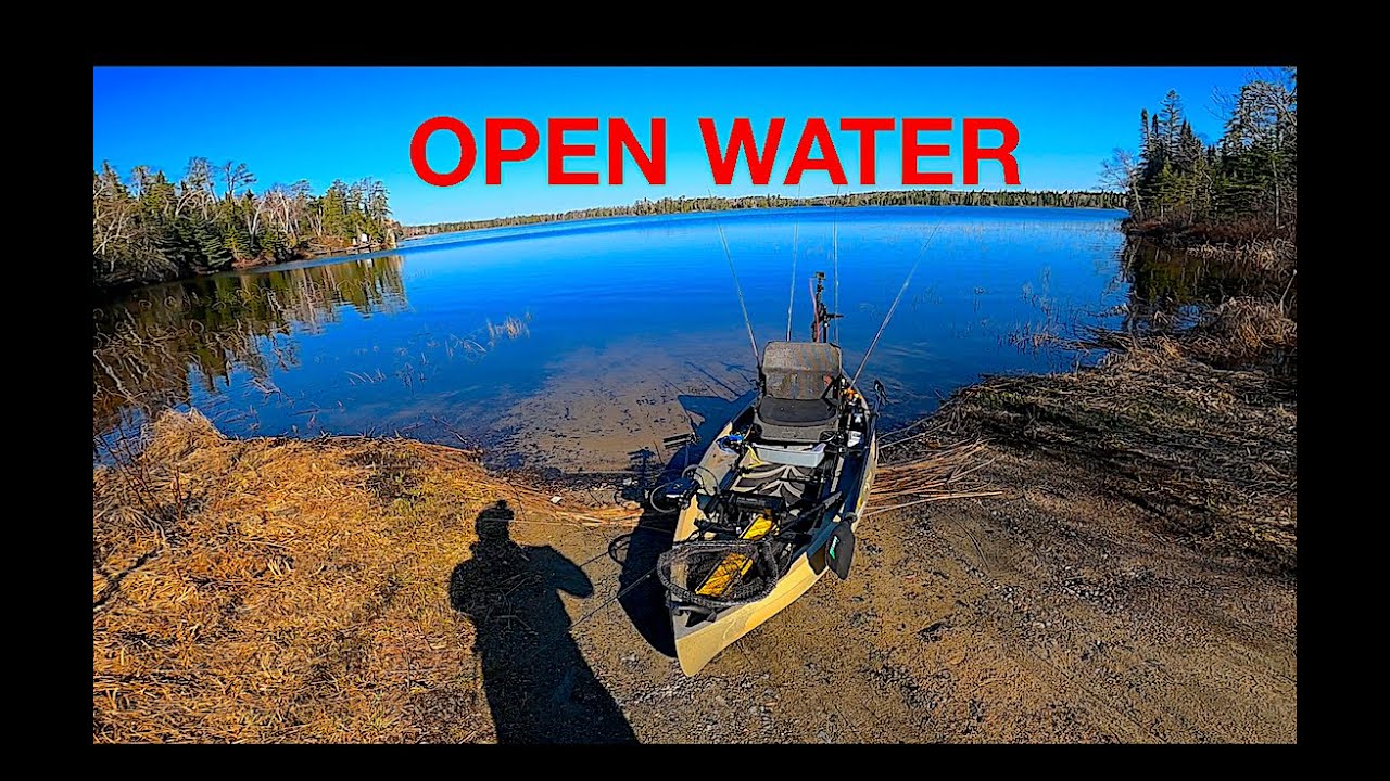 ICE OUT KAYAK BASS FISHING NW ONTARIO