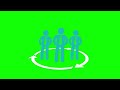 Business protect round icon green screen | animated icon green screen