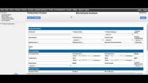How to create an asset in EVA ERP